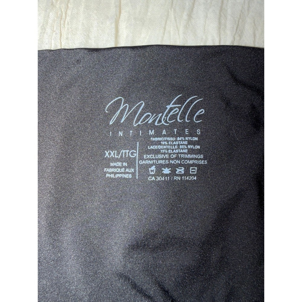 Montelle intimates black triangle v neck slip sleep dress XXL - Picture 5 of 7
